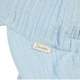 Muslino vaiki&scaron;ka kepurė su kaklo apsauga ir ausytėmis Dangaus melsvumas 313 4