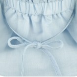 Muslino vaiki&scaron;ka kepurė su kaklo apsauga ir ausytėmis Dangaus melsvumas 313 5