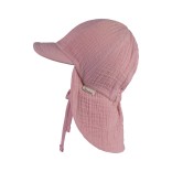 Vienspalvė vaiki&scaron;ka kepurė su kaklo apsauga nuo saulės Antikinė rausva 749 5