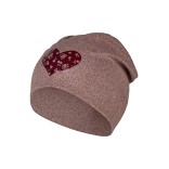 Vaiki&scaron;ka kepurė beanie Melanžo &scaron;irdis Pelenų rožinė 727 1