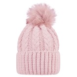 Megzta vaiki&scaron;ka beanie kepurė su bumbulu Baby pink 731 1