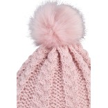 Megzta vaiki&scaron;ka beanie kepurė su bumbulu Baby pink 731 3
