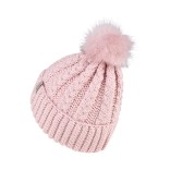 Megzta vaiki&scaron;ka beanie kepurė su bumbulu Baby pink 731 4