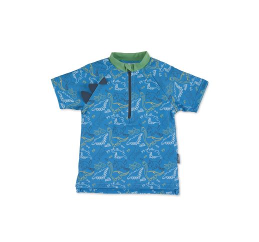 Maudymosi marškinėliai berniukams, trumpomis rankovėmis Dino Ryški mėlyna 379
