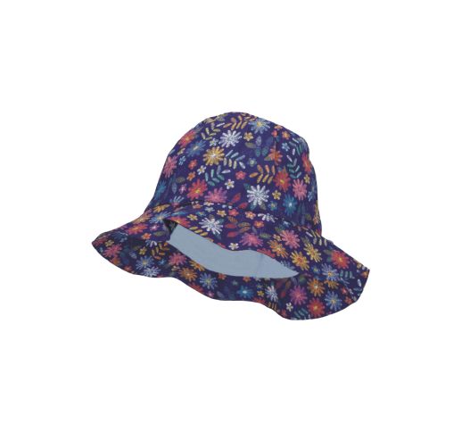 Vaikiška skrybėlė Gėlėta Tamsiai mėlyna 300