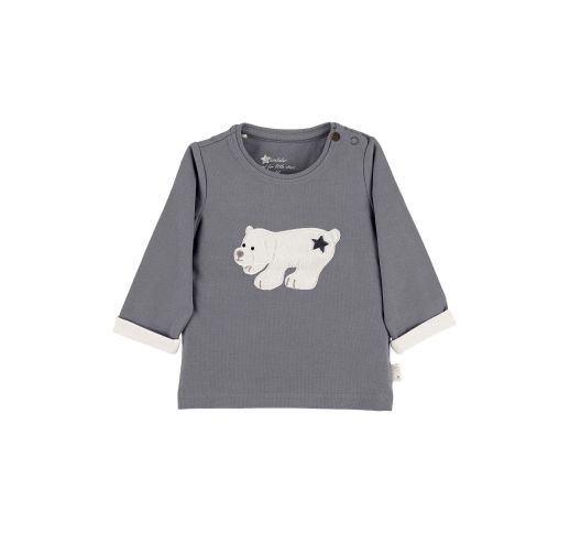 Trikotažiniai marškinėliai vaikams Pilki 68-86cm., ilgomis rankovėmis Agato pilka 566
