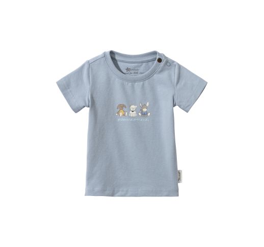 Trikotažiniai marškinėliai vaikams Draugai 68-86cm., trumpomis rankovėmis Šviesiai mėlyna 318