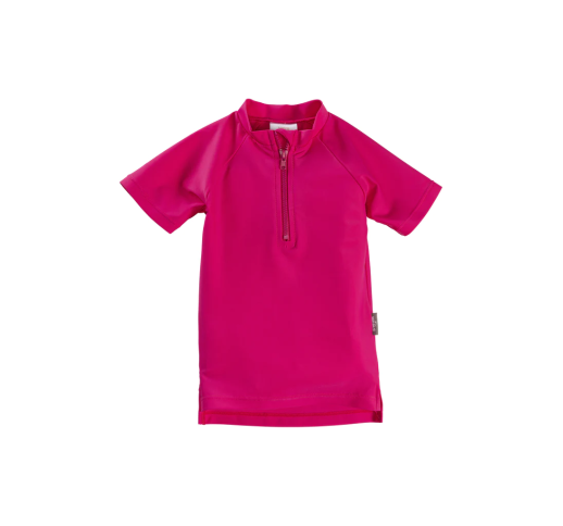 Maudymosi marškinėliai vaikams trumpomis rankovėmis Ryški rožinė 745