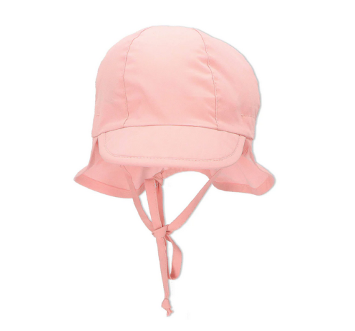 Vasarinė kepurė kūdikiams su mini kaklo apsauga ir raišteliais "One colour" 5