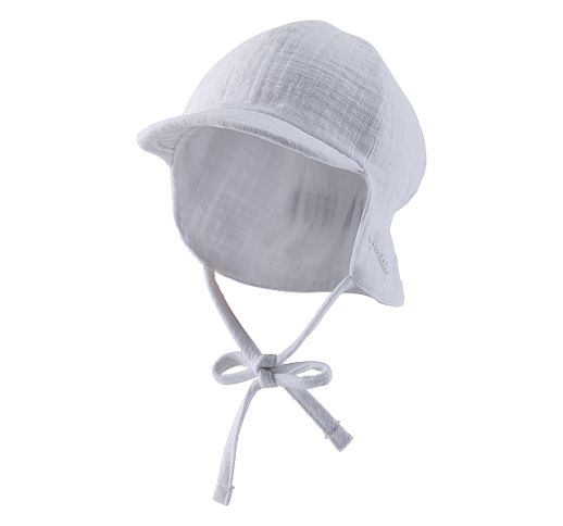 Vasarinė vaiki&scaron;ka kepurėlė &bdquo;Tekstūra&ldquo; su rai&scaron;teliais ir apsauga nuo saulės Skaisti balta 500