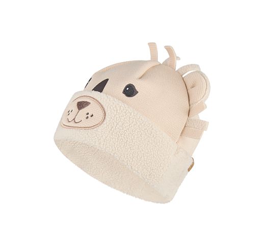Vaikiška beanie kepurė Liūtukas Švelni kreminė 935