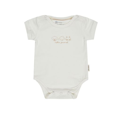 Bodis trumpomis rankovėmis 3 draugai 50-86 cm. Balta 908