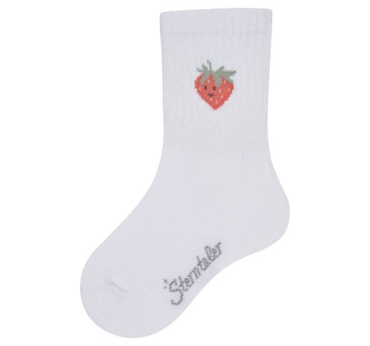 Ilgos medvilninės kojinės vaikams Bra&scaron;kė (18-34 dydžiai) Skaisti balta 500