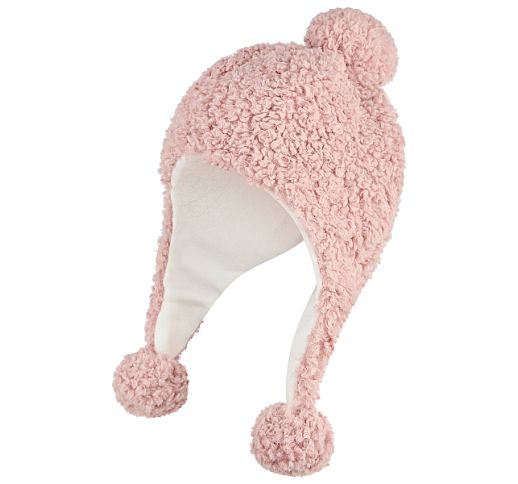 Vaikiška inka kepurė su bumbulu Teddy Švelniai rausva 707