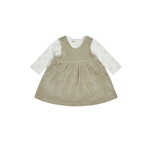 Vaikiška suknelė Lilly 56-86 cm. Kreminė žalia 502