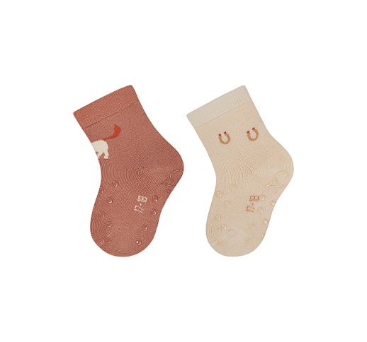 Frotinės ropojimo kojinės vaikams Arkliukai, 2 poros (18-22 dydžiai) Oranžinė 986
