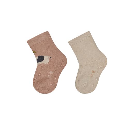 Frotinės ropojimo kojinės vaikams Drambliukas, 2 poros (18-22 dydžiai) Pilk&scaron;vai Kreminė 931