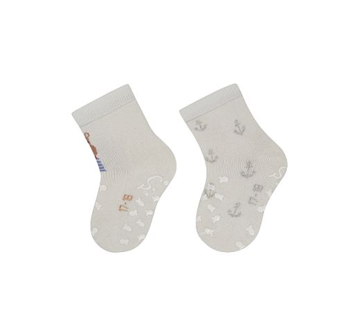 Frotinės ropojimo kojinės vaikams Begemotas, 2 poros (18-22 dydžiai) Pilk&scaron;va 518