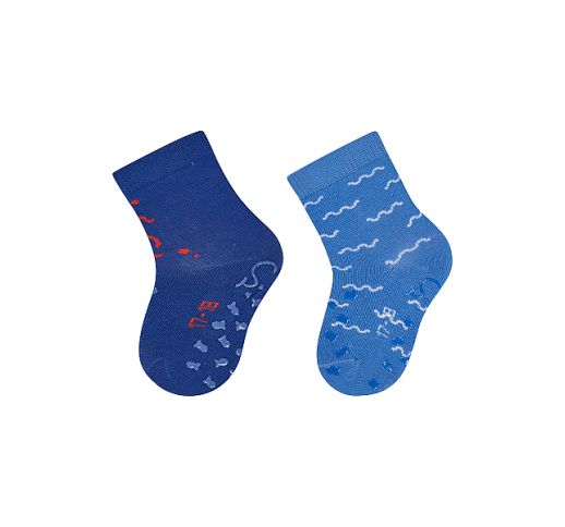 Ropojimo kojinės vaikams Raudonas a&scaron;tuonkojis, 2 poros (18-22 dydžiai) Vandenyno mėlyna 308