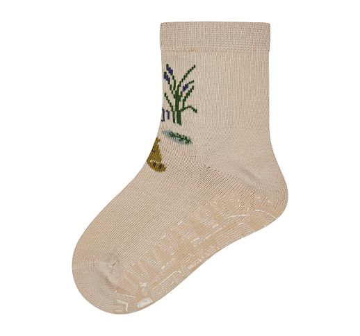 Neslystančios kojinės vaikams guminiu paduku Krokodilas, SUN (20-28 dydžiai) &Scaron;velni kreminė 935