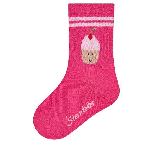 Ilgos medvilninės kojinės vaikams Keksiukas (18-34 dydžiai) Ry&scaron;ki rožinė 745