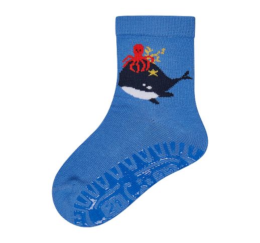 Neslystančios kojinės vaikams Banginis ir a&scaron;tuonkojis, SUN (18-28 dydžiai) Kobalto mėlyna 315