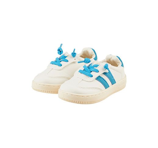 Vaiki&scaron;ki laisvalaikio batai su rai&scaron;teliais White fashion Žydra 399