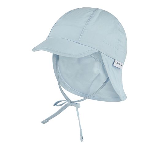 Vasarinė kepurė vaikams su mini kaklo apsauga ir rai&scaron;teliais One color Dangaus melsvumas 313