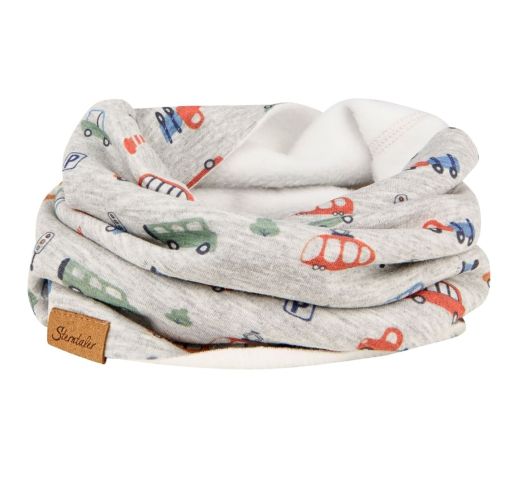 Vaiki&scaron;ka kaklo mova su pūkeliu Auto &Scaron;viesiai pilka 513