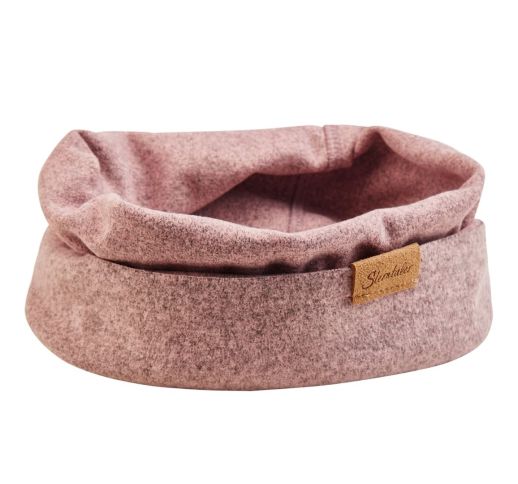 Vaiki&scaron;ka, storesnio trikotažo kaklo mova, Melanžas Pelenų rožinė 727