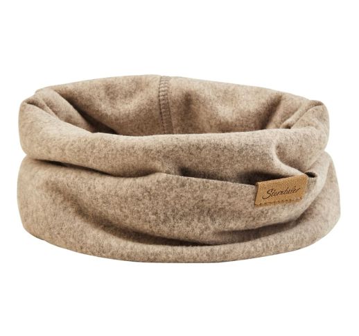 Vaiki&scaron;ka, storesnio trikotažo kaklo mova, Melanžas Žaliai ruda 995