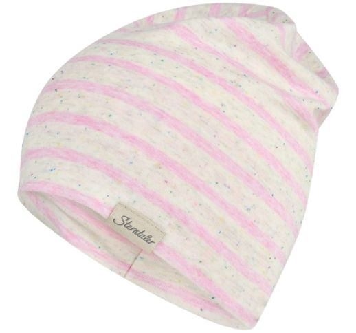 Vaiki&scaron;ka kepurė beanie Juostelės Tamsiai rausva 737