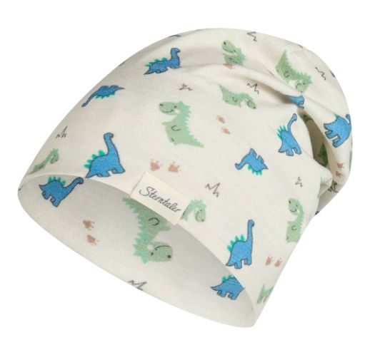 Beanie kepurė vaikams Dinozauriukai &Scaron;velni kreminė 935