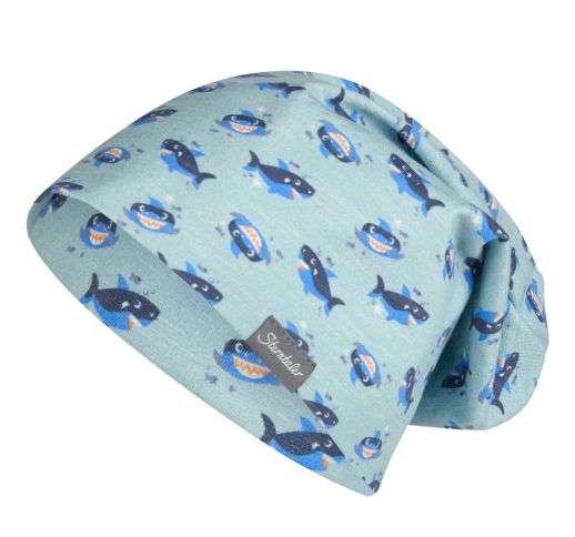 Vaiki&scaron;ka kepurė beanie Rykliukas Dangaus melsvumas 313