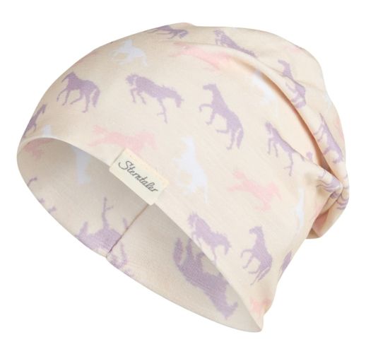 Vaiki&scaron;ka kepurė beanie Arkliukai Balta 908