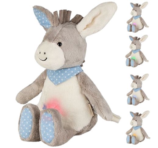 Migdukas su naktine lempute ir raminančiais garsais Emmi Boy 26 cm. Spalvotas 999