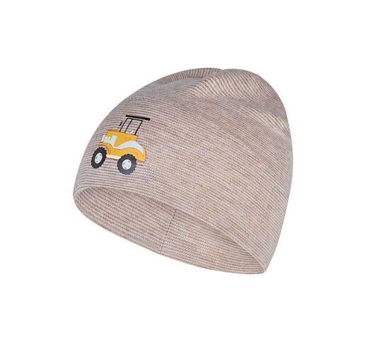 Vaiki&scaron;ka kepurė Beanie Traktorius &Scaron;velni kreminė 935
