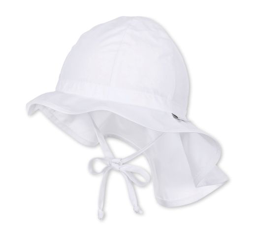 Vienspalvė vaikiška kepurė su kaklo apsauga Skaisti balta 500