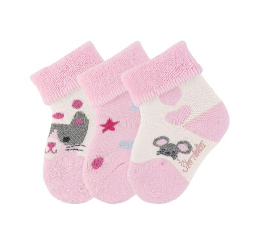 Frotinės kojinės kūdikiams "Katinėlis", 3 poros 
