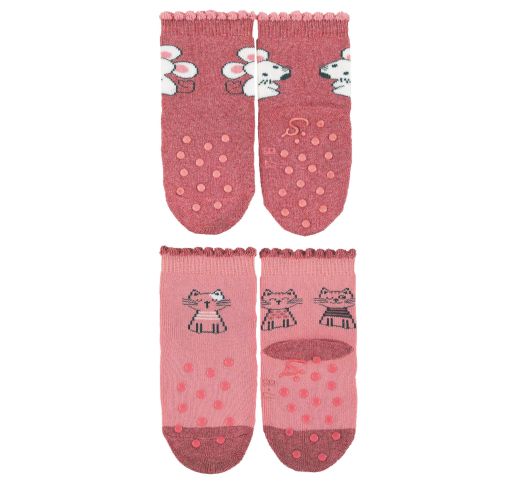 Frotinės ropojimo kojinės "Pelė ir katė", 2 poros 