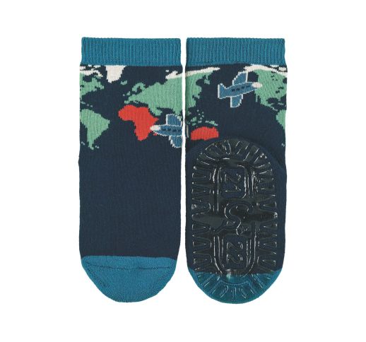 Frotinės kojinės guminiu paduku "Pasaulis"