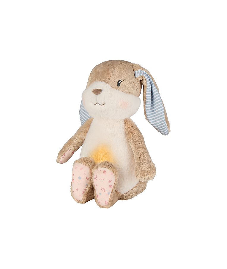 Migdukas su naktine lempute ir raminančiais garsais Hanni 26 cm. Ry&scaron;kiai ruda 998 10