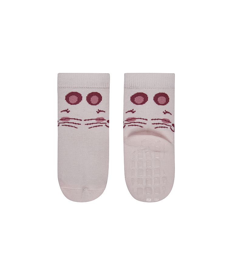 Kojinės vaikams guminiu paduku Katinėlis, ABS, 2 poros (18-26 dydžiai) Baby pink 731 2