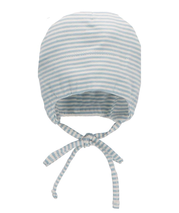 Vienguba trikotažinė kepurė kūdikiams Dryžuota Šviesiai mėlyna 318 1