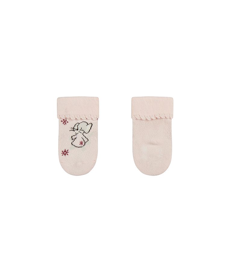 Kojinės kūdikiams Peliukas, 3 poros (16-18 dydžiai), frotinės Baby pink 731 3