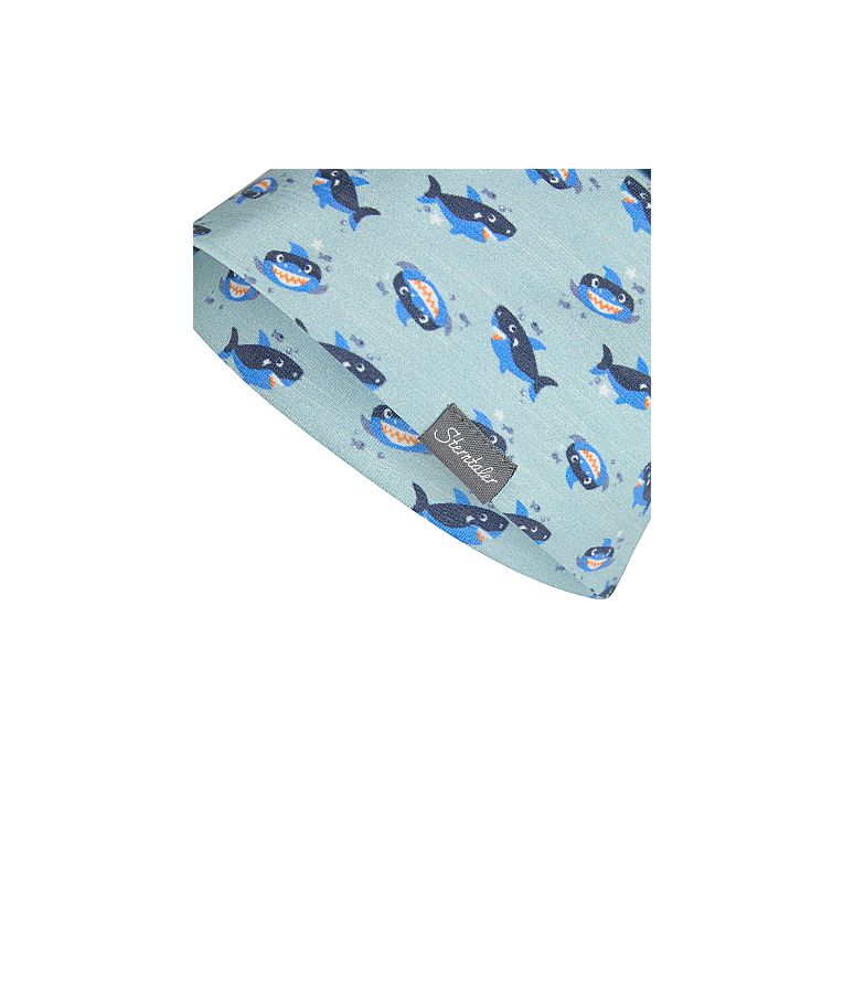 Vaiki&scaron;ka kepurė beanie Rykliukas Dangaus melsvumas 313 5