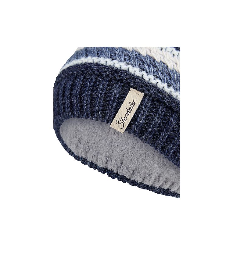 Megzta beanie kepurė kūdikiams ir vaikams Dryžuota Jūros mėlis 306 5