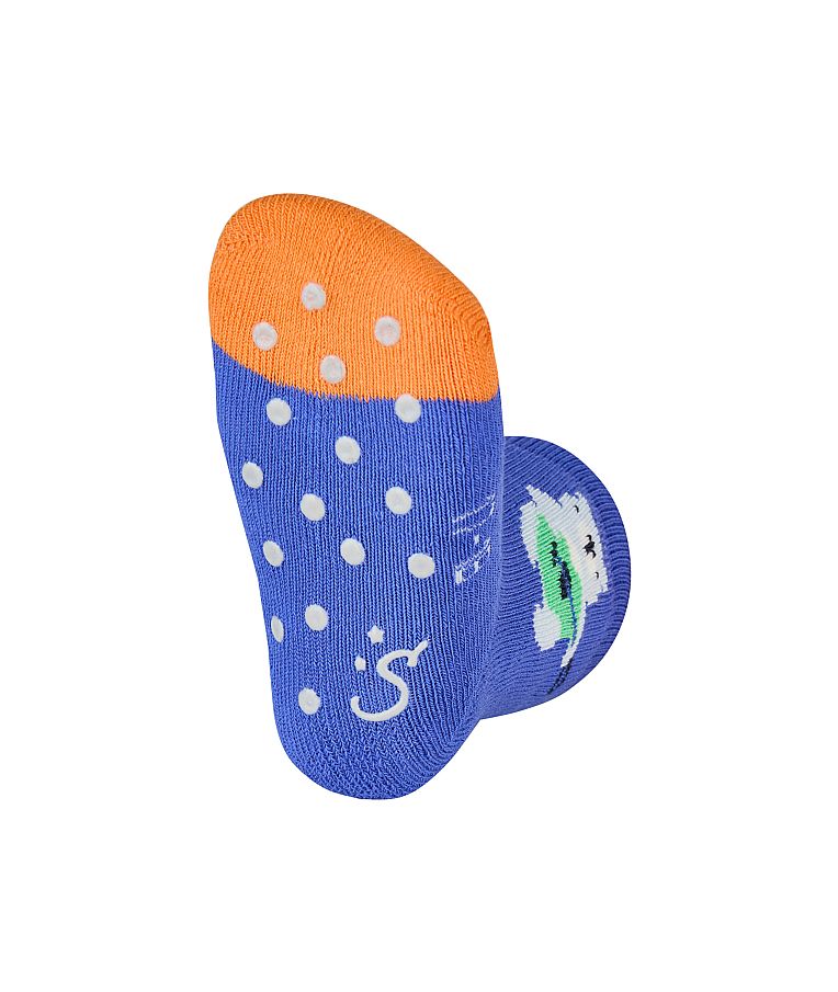 Frotinės neslystančios kojinės vaikams Muzika, ropojimui, 2 poros (18-22 dydžiai) Baby blue 304 4