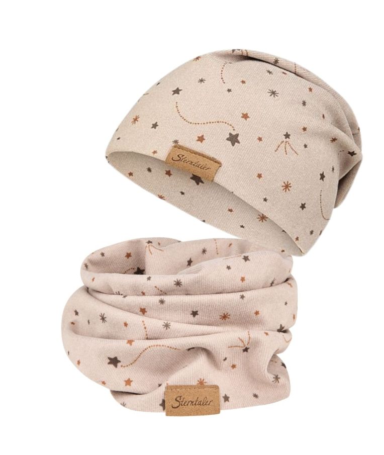 Trikotažinė kaklo mova vaikams Žvaigždynas &Scaron;velni kreminė 935 6