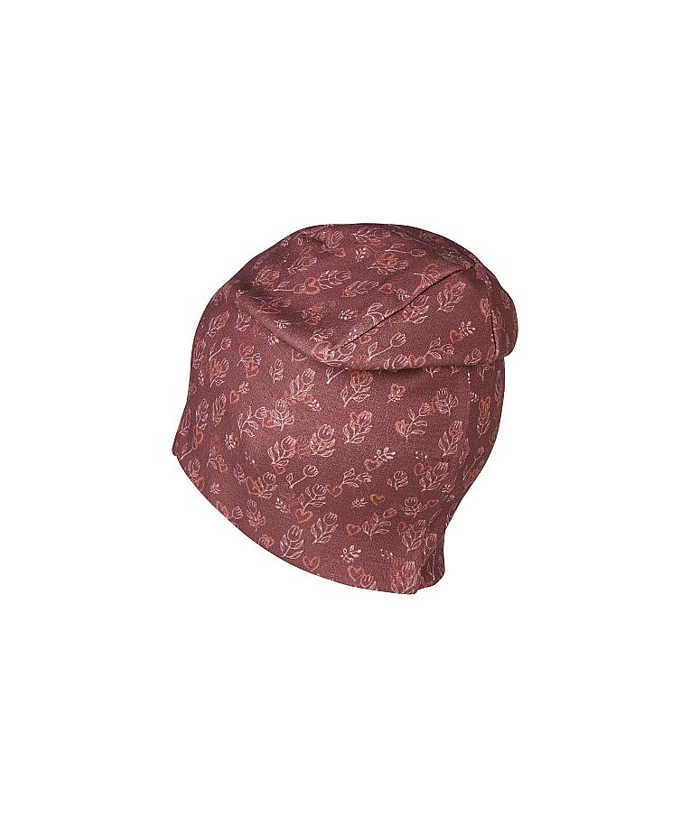 Beanie kepurė vaikams Gėlės ir &scaron;irdys Bly&scaron;ki bordo 799 4